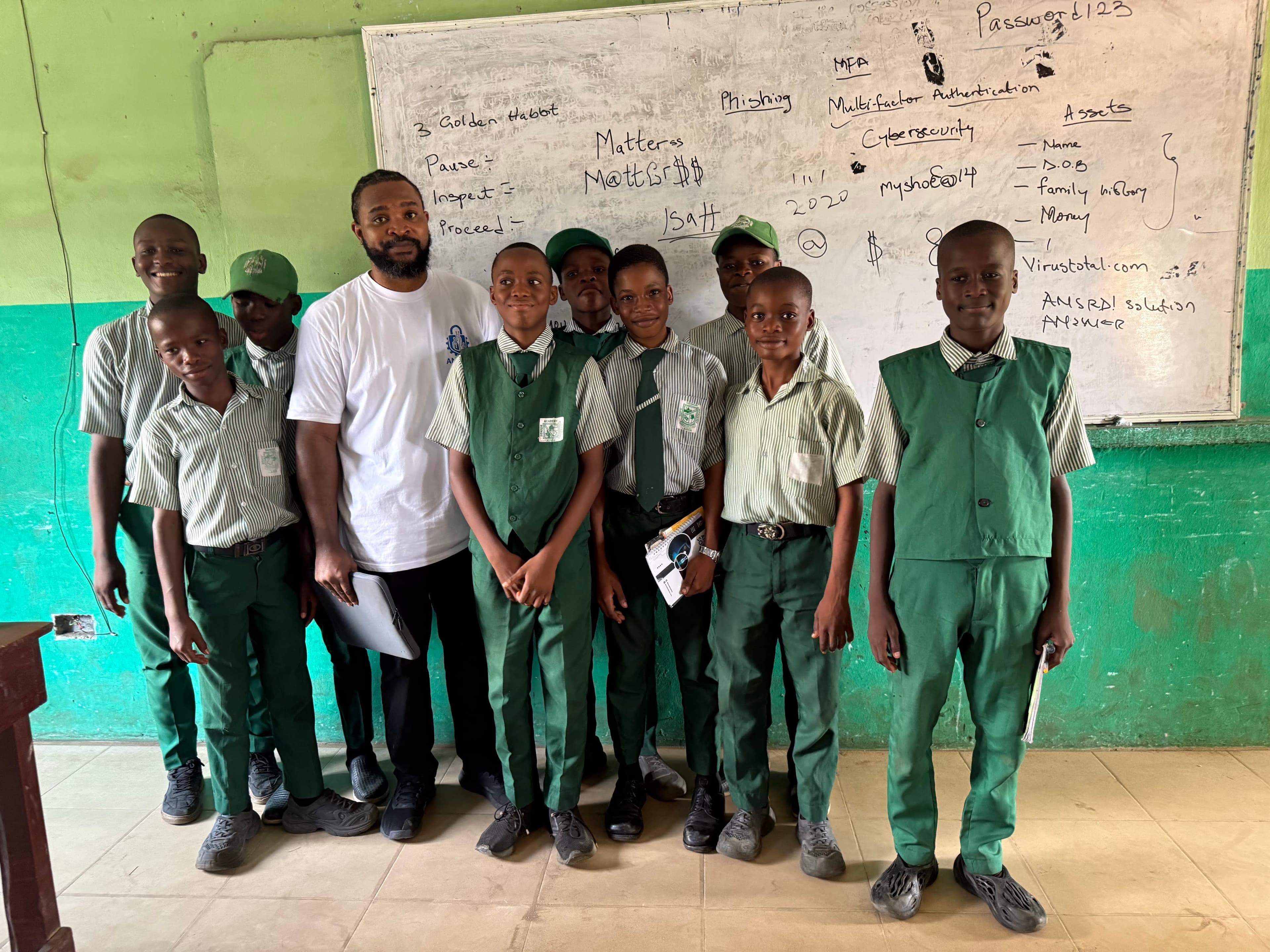 Group photo — young advocates equipped with new security habits